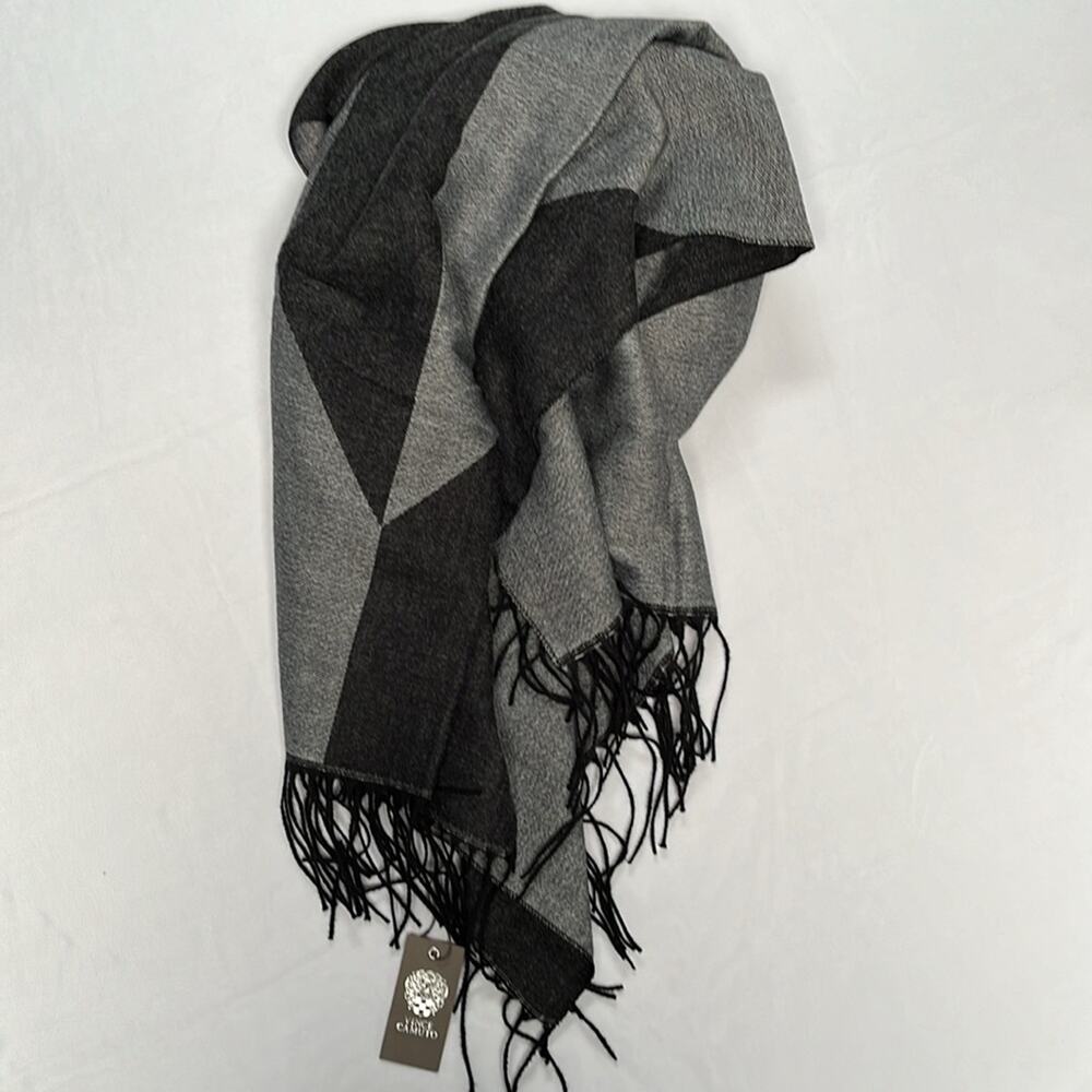 Vince Camuto Scarf Black & White Unisex 74x27 Inches Geometric